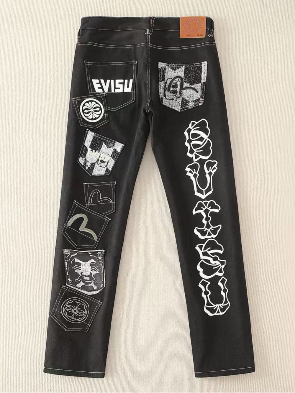 Evisu Large M Welt Regular Straight Jeans